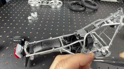 オートバイの大型プラモデル