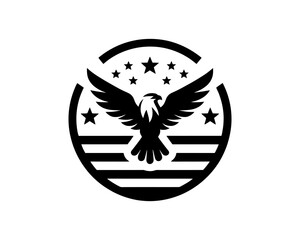 American Eagle logo design icon symbol vector illustration. Eagle Bird Vector