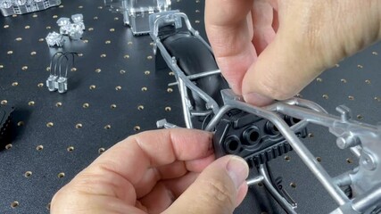 オートバイの大型プラモデル