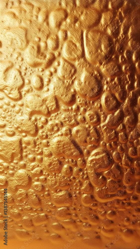 Poster Dynamic ripple effects on metallic gold and copper surfaces with varied textures and patterns