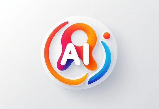 Abstract ai logo with vibrant gradient colors