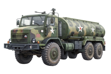military oil truck isolated on transparent background.png