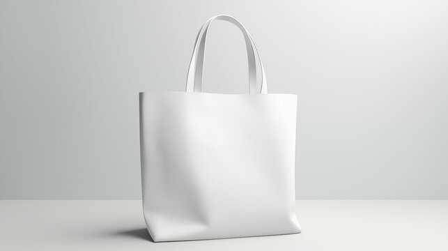 Tote bag blanc, sac en coton. Mock-up pour branding, merchandising, business. Entreprise, travail. Marque, logo. Pour conception et cr&eacute;ation graphique.