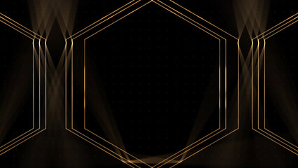 Luxury Gold Geometric Shapes Background. Elegant Abstract Design for Presentations, and Creative...