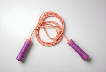 Jumping rope on white background
