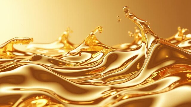 Glowing fluid liquid gold texture