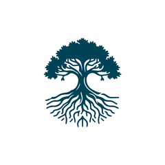 oak tree maple banyan logo design