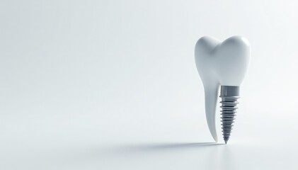 Single orthopedic implant on pure white backdrop , surgical instrument, titanium