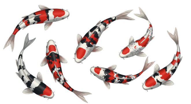 Koi Fish Illustration Set - Powered by Adobe