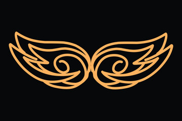 Fototapeta premium abstract tattoo wings design