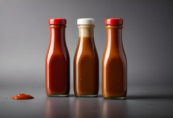 sauce bottle isolated on white background