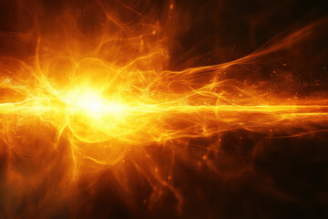 Bright orange fire spitting sparks into the night sky.