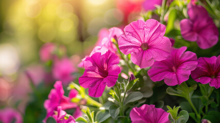 Obraz premium close up of pinkt petunias