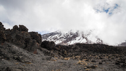 The landscape of Kilimanjaro Mountain in Tanzania
