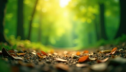 Obraz premium Abstract blurred nature scene, perfect for website backdrop, pattern, template, wallpaper