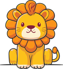 lion cartoon character isolated