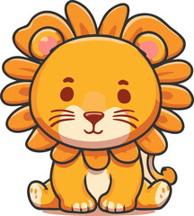 cartoon lion character transparent background