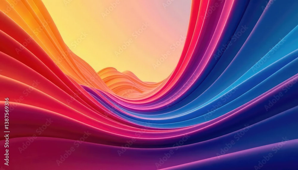 Poster abstract swirling lines creating a dynamic flow , ripple, organic