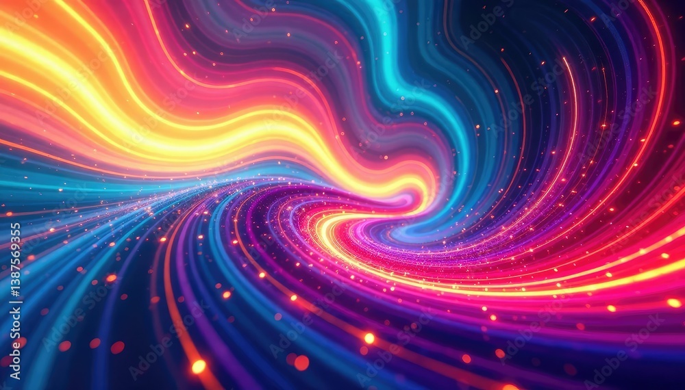 Poster abstract swirling lines creating a dynamic visual effect , brown, silver, vibrant