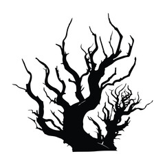  Silhouettes driftwood vector set with white background