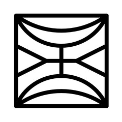 Abstract pattern geometric outline square shape