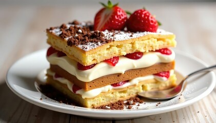 Classic Italian dessert; layers of coffee-soaked ladyfingers, mascarpone cream , treat, ingredient, coffee dessert