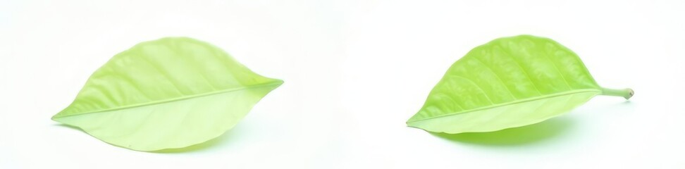 Fototapeta premium A single leafy green on white background isolated, simple, isolated leafy greens