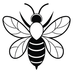 vector illustration of a queen bee