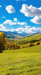 Obraz premium Autumnal mountain valley panorama