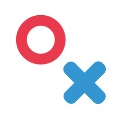 ◯と✗のベクターイラスト：正誤の記号 - Circle and Cross Vector Illustration: Symbols of Correct and Incorrect