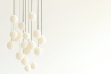 Cream-colored sphere pendant light fixture