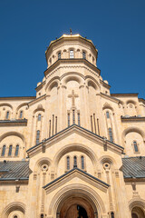 Fototapeta premium Holy Trinity Cathedral of Tbilisi (Sameba), main cathedral of the Georgian Orthodox Church in Tbilisi, capital of Georgia