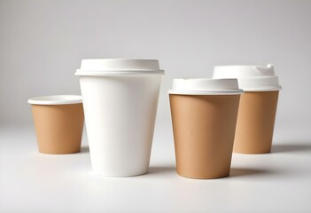 paper cup isolated on white background