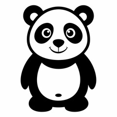 Bold Panda Silhouette Design