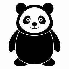 Fototapeta premium Bold Panda Silhouette Design