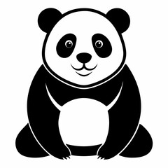 Fototapeta premium Bold Panda Silhouette Design