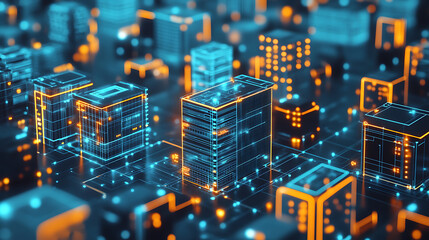 Obraz premium An AI powered system optimizing real estate investment by analyzing property data, AI-assisted market predictions, and real-time investment tracking for smarter real estate decisions