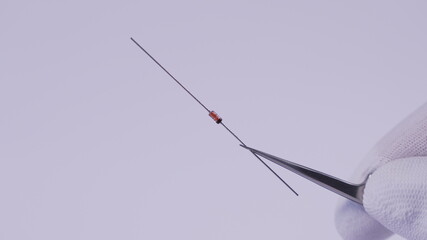 Component electronic diode zener through the hole technology