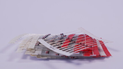 Component electronic diode zener through the hole technology