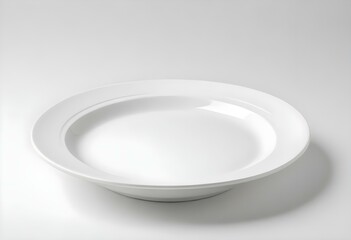 white plate on a white background