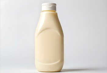 mayonnaise plastic bottles isolated on a white background