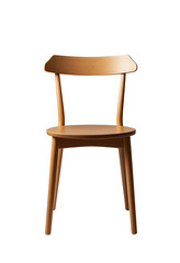 Modern Wooden Chair Isolated on Transparent Background