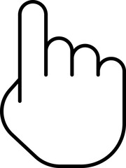 One Finger Hand Vector Stock Icon
