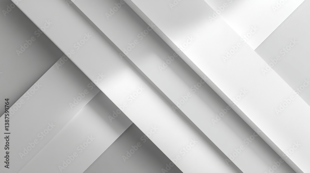Aufkleber abstract white architecture featuring diagonal lines and planes creating a modern design look