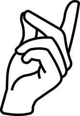 Hand Snap Vector Stock Icon