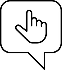 Touch Message Vector Stock Icon