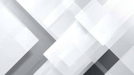 Obraz premium Abstract background featuring overlapping white and gray geometric shapes creating a modern design