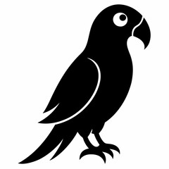 Classic Black Parrot Icon