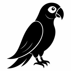 Classic Black Parrot Icon