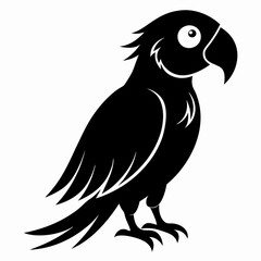 Classic Black Parrot Icon